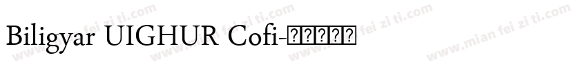 Biligyar UIGHUR Cofi字体转换